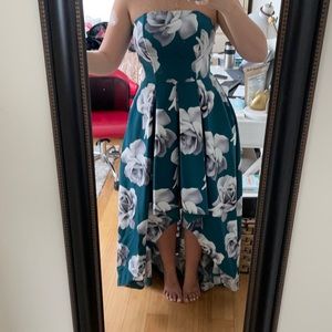 Speechless Teal Dress w White Roses Size 11